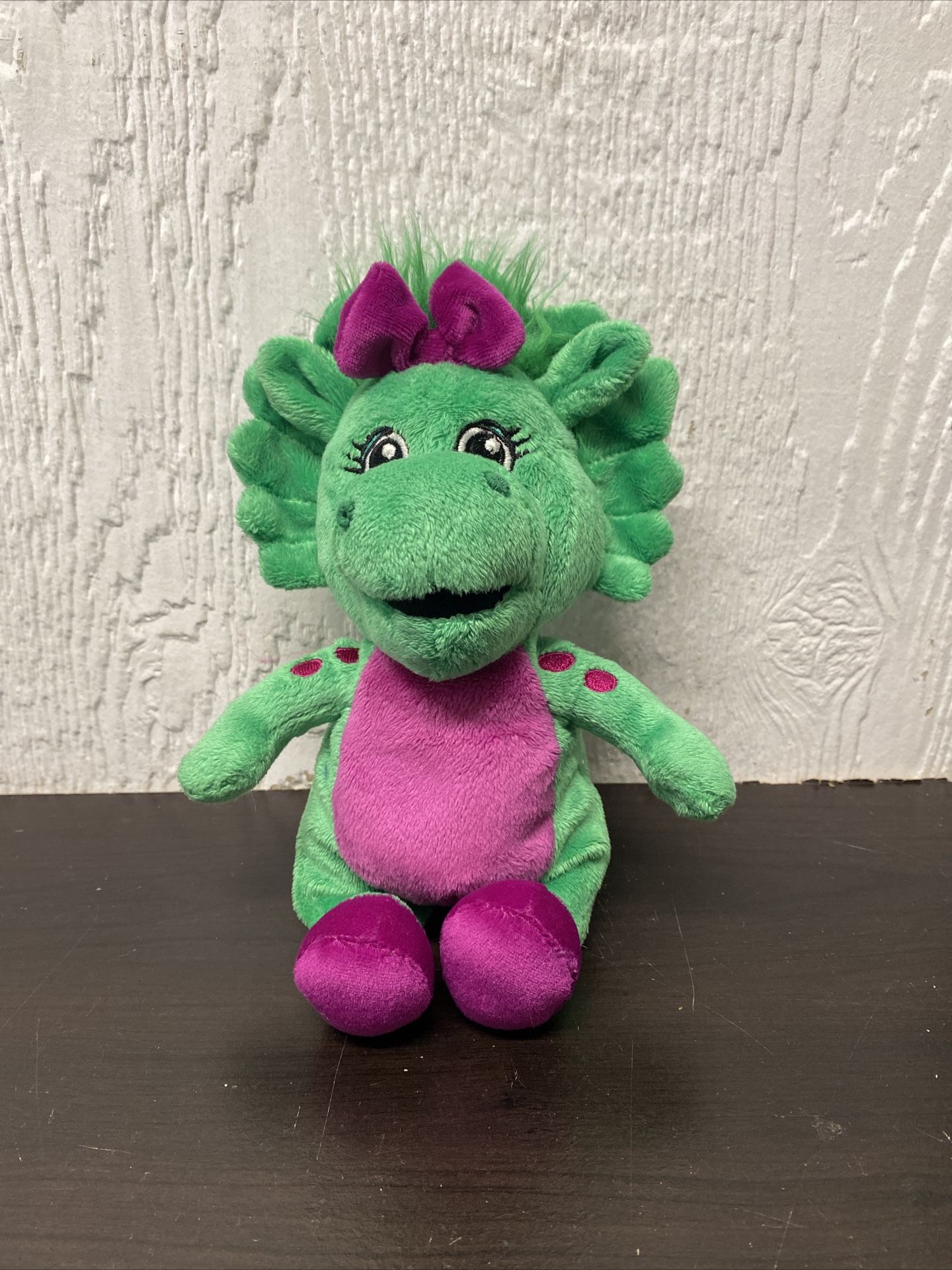 Baby Bop Plush Stuffed Animal Purple Dinosaur Barney Universal Studios 10"