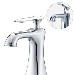 Single Hole Bathroom Sink Faucet Brass,B3581CH