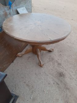 4 Ft Round Solid Wood Table