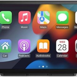 Wireless Carplay with 4K Dash Cam, 9" Portable Carplay Screen for Car, Apple Carplay & Android Auto Car Satellite Radio with 1080P Backup Camera, GPS 