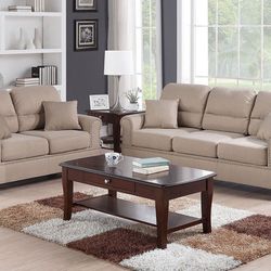 Beige Sofa And Love Seat Set