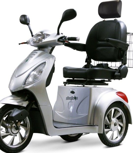eWheels EW-36 Electric 3-Wheel Mobility Scooter - Silver