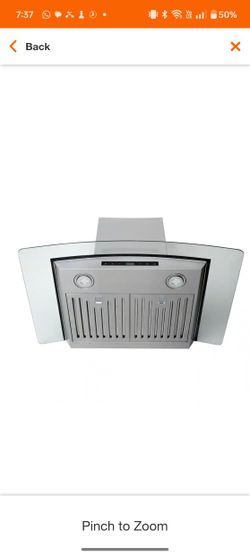 Vissani 30 in. W Convertible Glass Wall Mount Range Hood with 2 Charcoal Filters in Stainless Steel