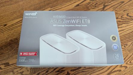 ASUS ZenWiFi ET8 AXE6600 Mesh WiFi 6E System 2-Pack