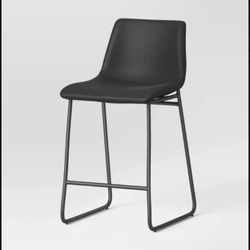 24" Counter Height Barstool -"Bowden"- Dark Gray faux Leather (Brand new) by THRESHOLD