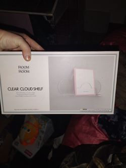 Clear iridescent cloud shelf brand new never used