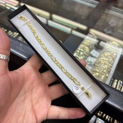 14k Figaro Bracelet 🔥 Compro Oro 14k $70 X Gramo