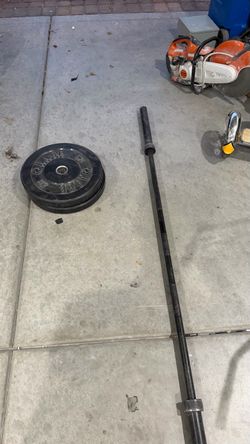 Barbell with two 25 weights
