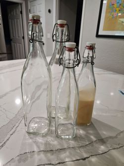 Glass squared bottles