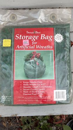 Vintage Christmas/Holiday Wreath Storage Bag. New!