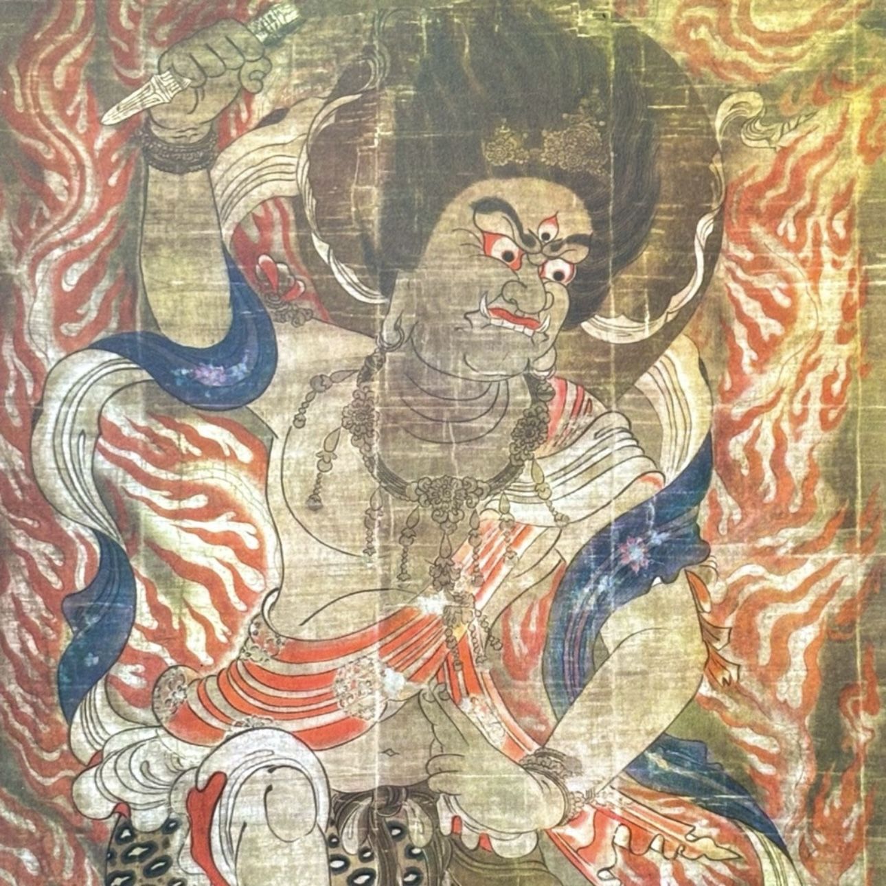 Muiju Rikiku Go Dai Rikiku Buddha Original Vintage Fine Art Print Poster Japan 1960’s Japanese Buddhist Italy Antique Heian Period Kongobu-ji, Wakaya