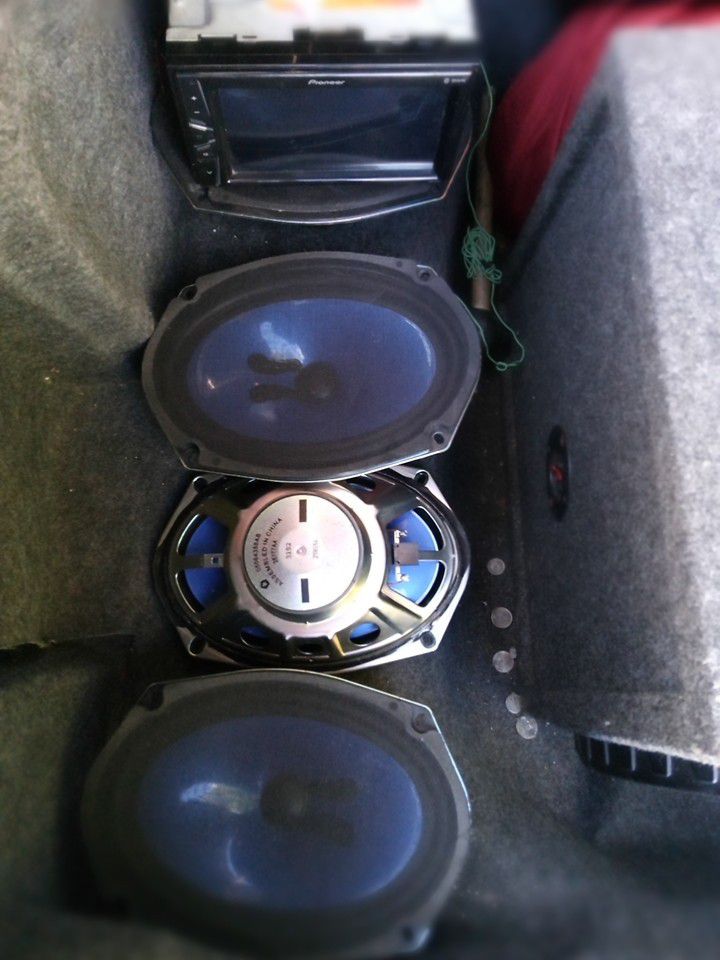 4 Alpine 6x9 Speakers, One Pioneer, Radio Double Din Bluetooth Radio Comes With Harness