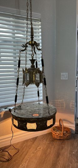Mid-Century Hollywood Regency Hanging End Table/Lamp