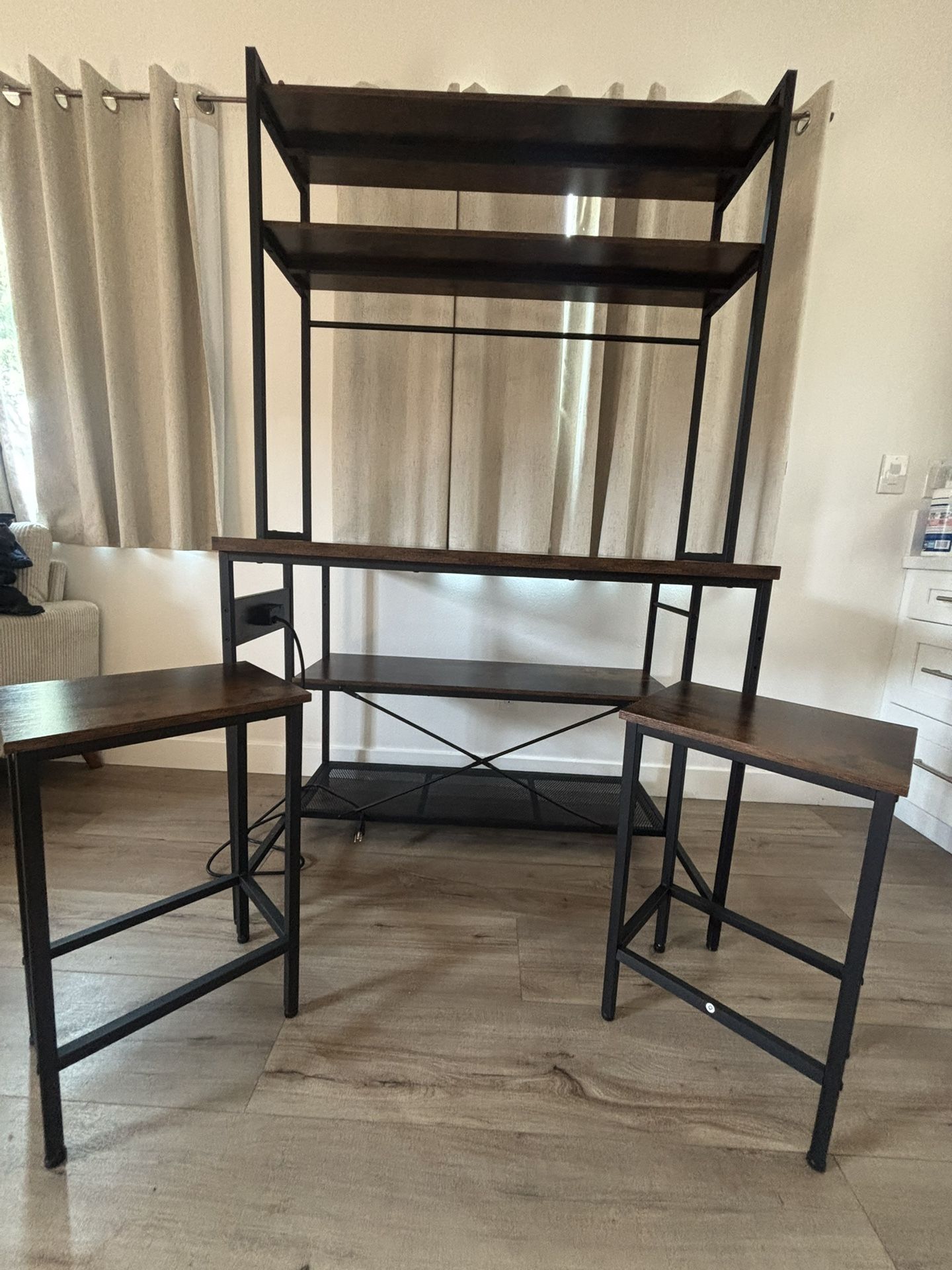Island with charging ports (stools included)