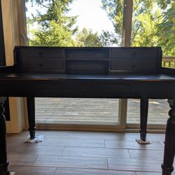 Black Solid Wood Nadeau Writer’s Desk