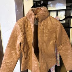 Biker Jacket Woman’s Brown Size Medium 