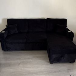 New Black Sofa Bed 