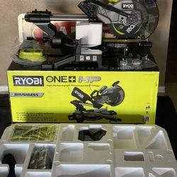 RYOBI   10 Inch. Sliding. Miter Saw.  COMES  WITH. BATTERY. AN. CHARGER