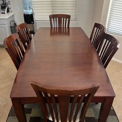 6 Seat Wooden Dining Table 