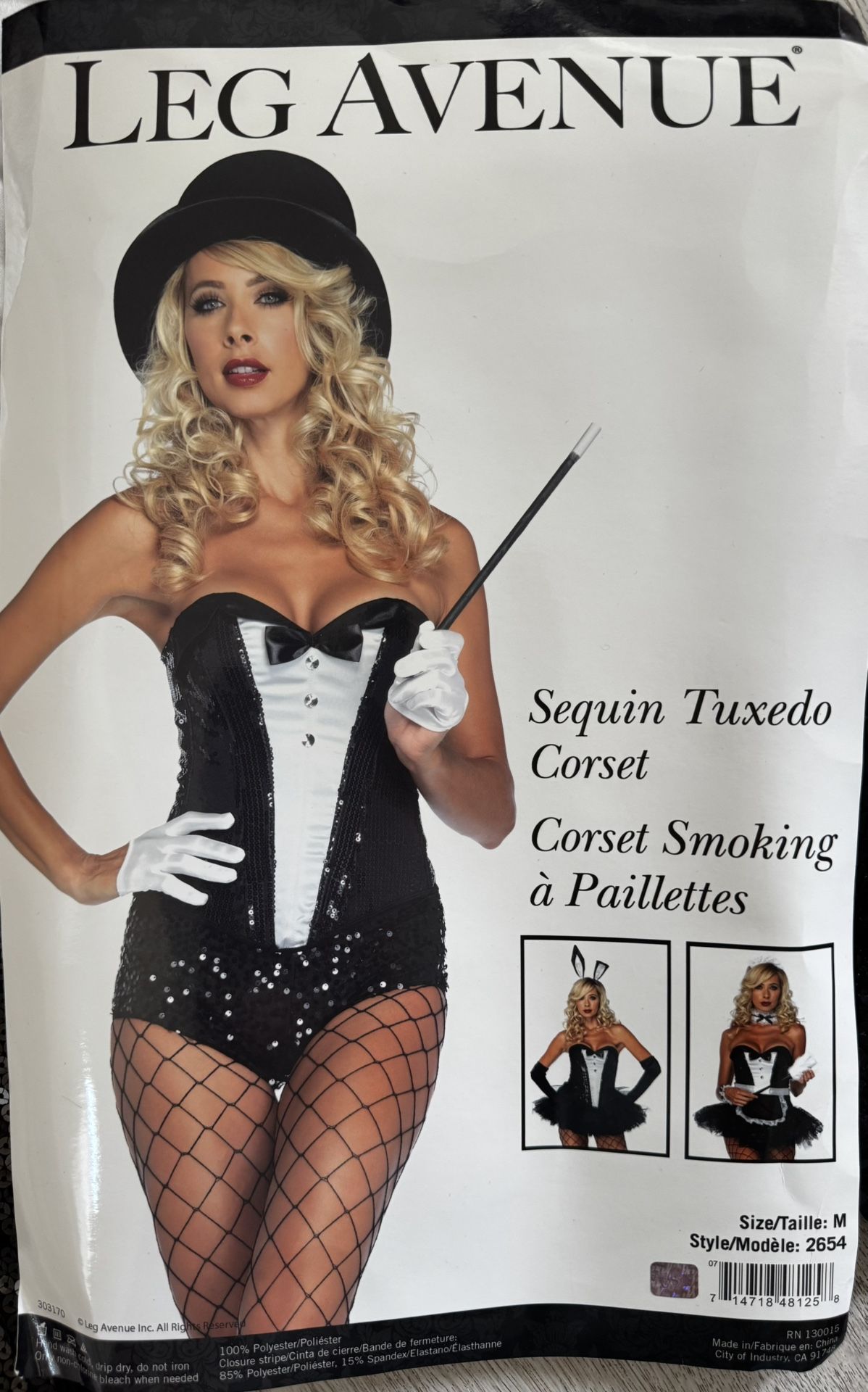 Leg Avenue Tuxedo Corset + Shorts