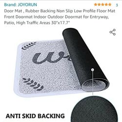 Brand New In Box Door Mat , Rubber Backing Non Slip Low Profile Floor Mat Front Doormat Indoor Outdoor Doormat for Entryway, Patio, High Traffic Areas