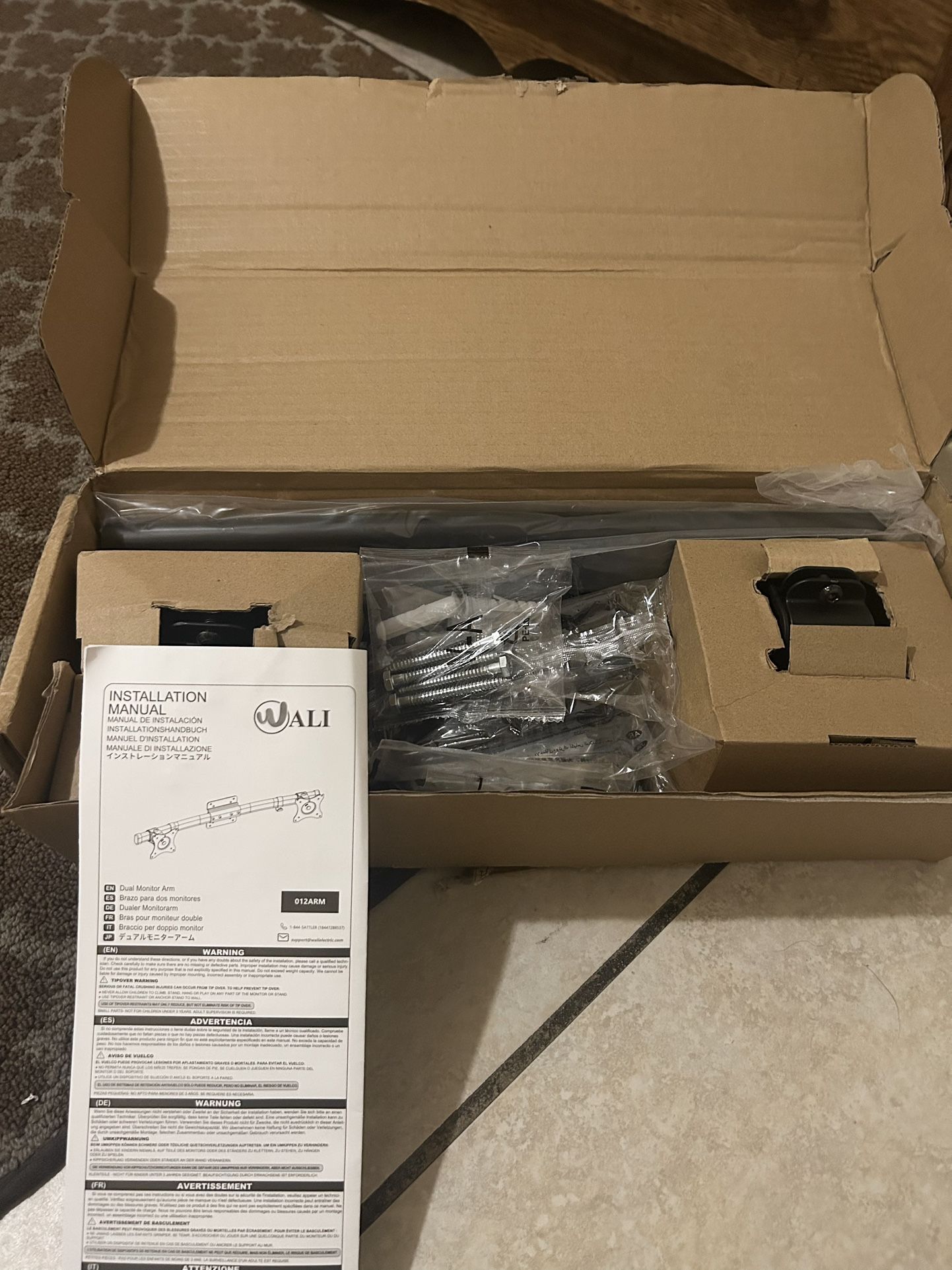 New WALI Dual Monitor Mount | Fits 2 Screens Up to 27” | Adjustable & Sturdy