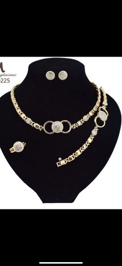 18k gold plated jewelry set