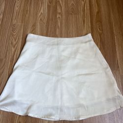 Beige Satin Skirt