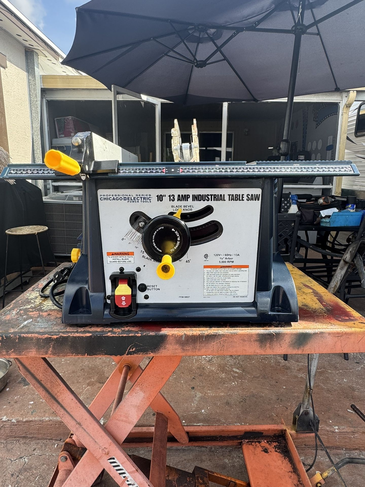 Chicago Electric 10”13 Amp Industrial Table Saw