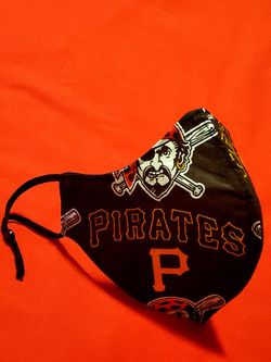 Handmade Pittsburgh Pirates Adjustable Face Mask