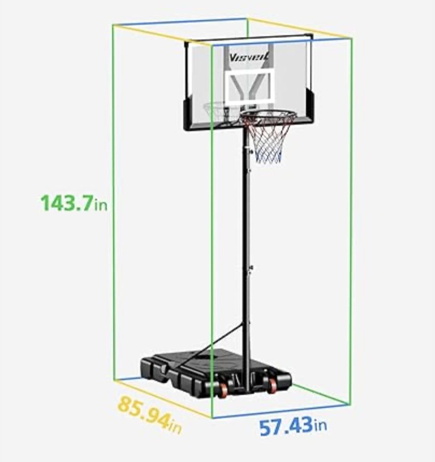 Vesviel Portable Basketball Hoop System for Outdoor