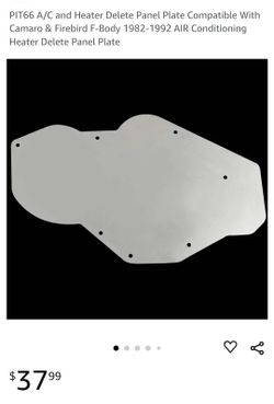 82-92 F Body Heater Ac Delete 