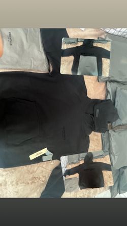 Essentials Fear of God Black Hoodie ‘ Stretch Limo ‘