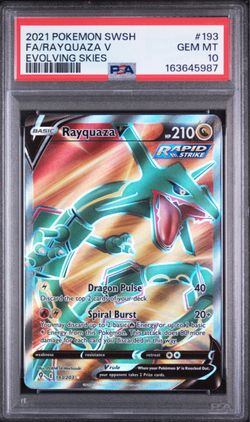 Rayquaza V Full Art PSA 10 Evolving Skies 193/203