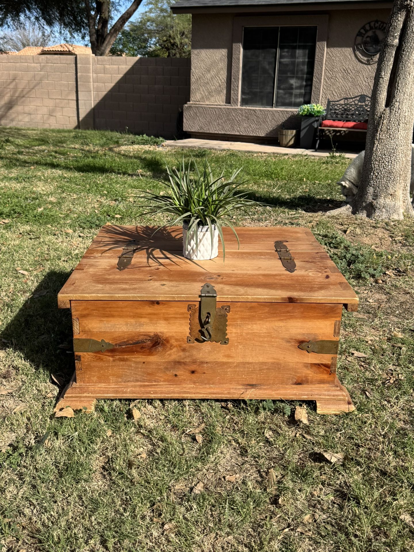 Rustic Solid Wood Storage Coffee Table