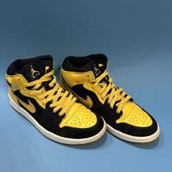Nike Air Jordan 1 Mid Black Yellow | Men’s Size 8 | women's Size 10| new love 2007