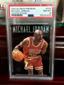 1993-94 SkyBox Michael Jordan Center Stage Insert PSA 8