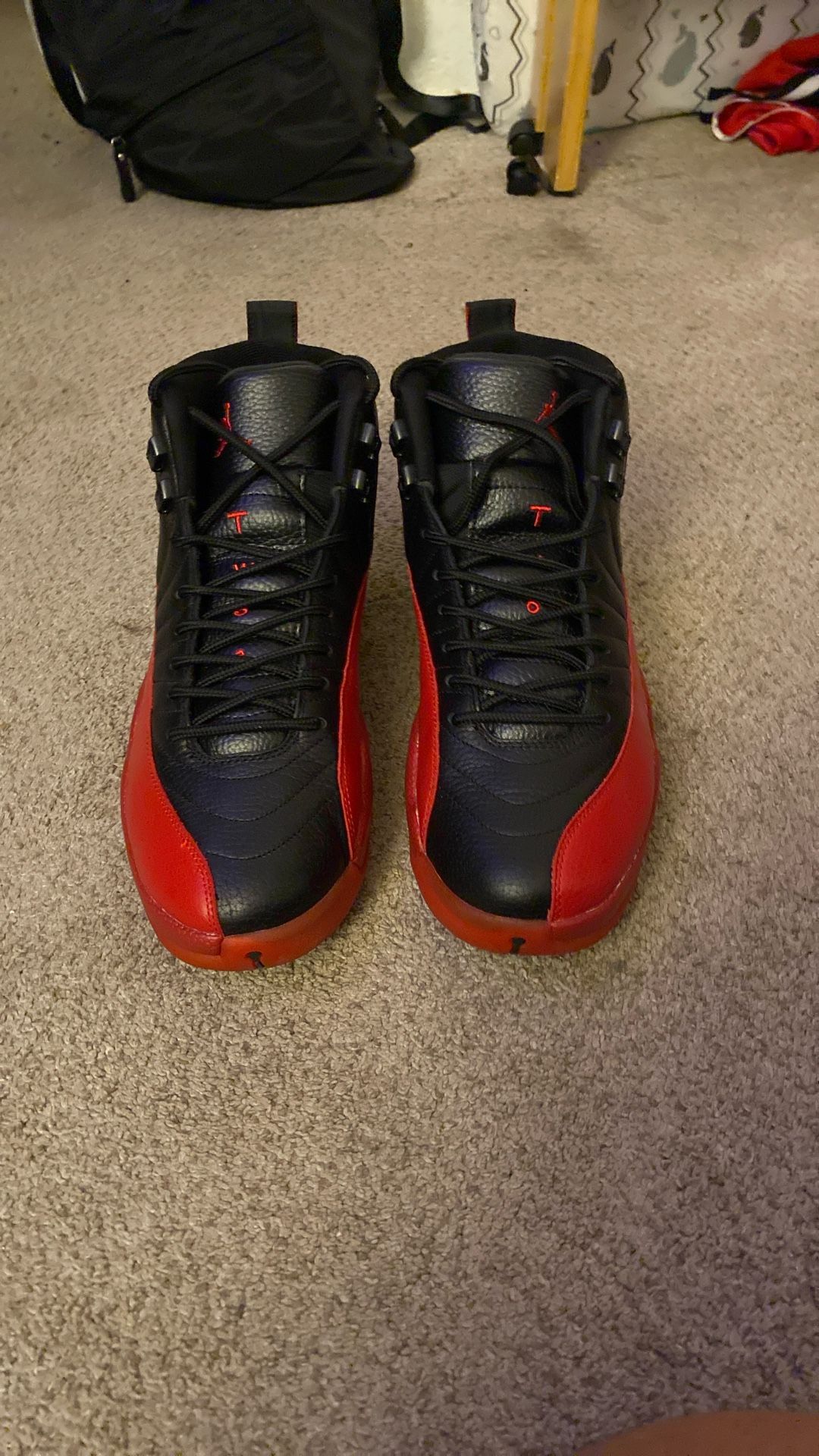 10.5 Jordan 12 Retros Red Black