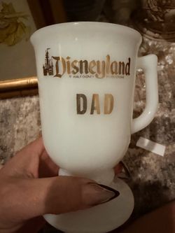 Disneyland Walt Disney Productions Dad Milk Glass Mug