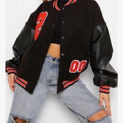 Oversized Varsity Jacket Size Large