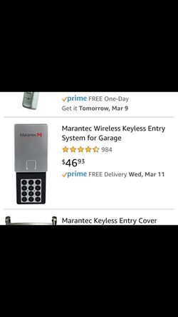 BRAND NEW Keyless wireless entry system for garage