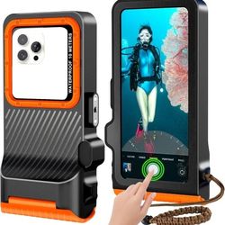 Waterproof Phone Case, Touch Screen Photo Video Housing Cover, Diving Snorkeling Swimming Scuba Underwater,  for 17/16/15/14/13/12/11 Pro Max/XS Samsu