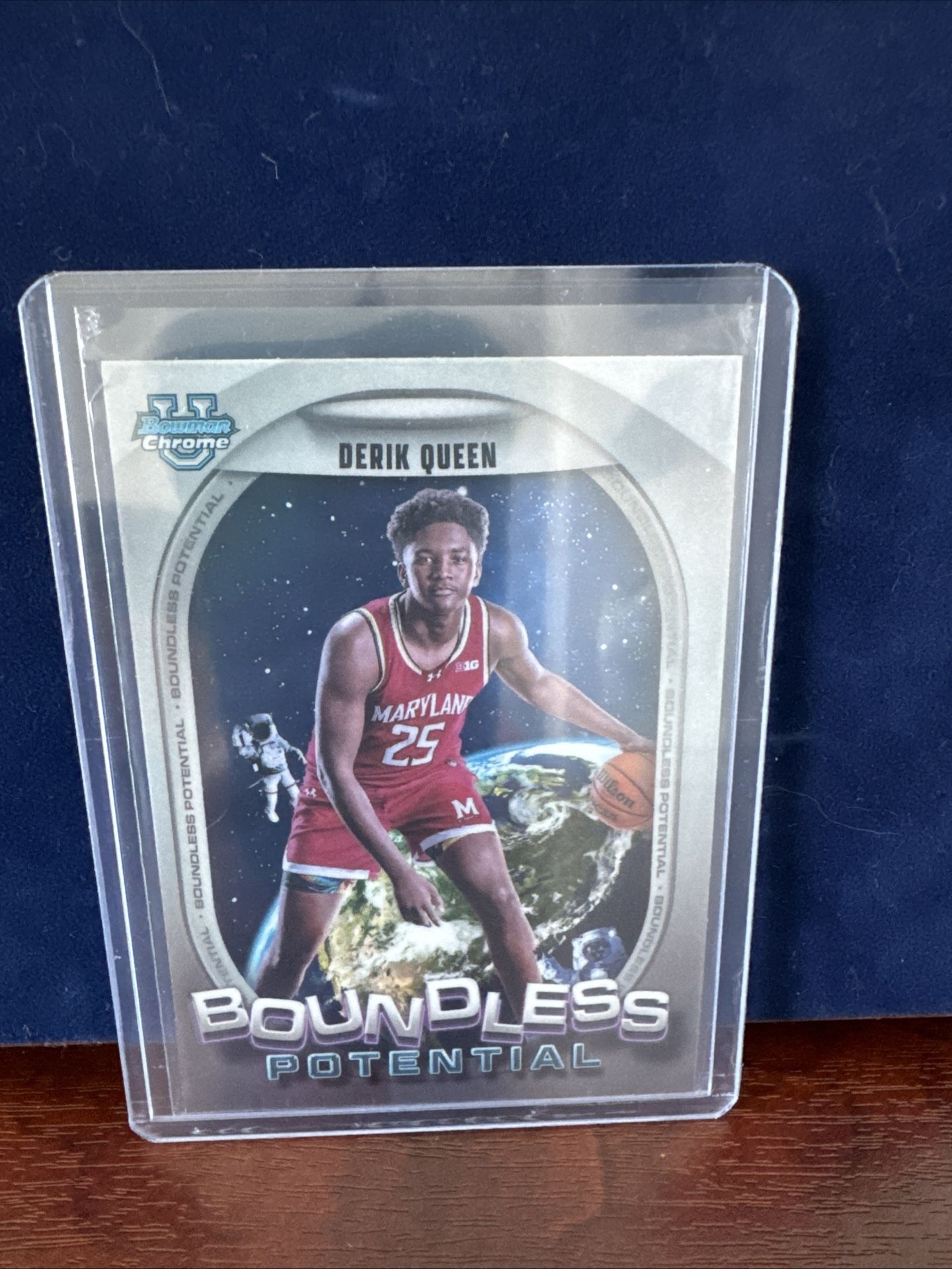 🔥Derik Queen 2024-25 Bowman U Chrome Boundless Potential Silver Refractor! #13 OVERALL DRAFT PICK!