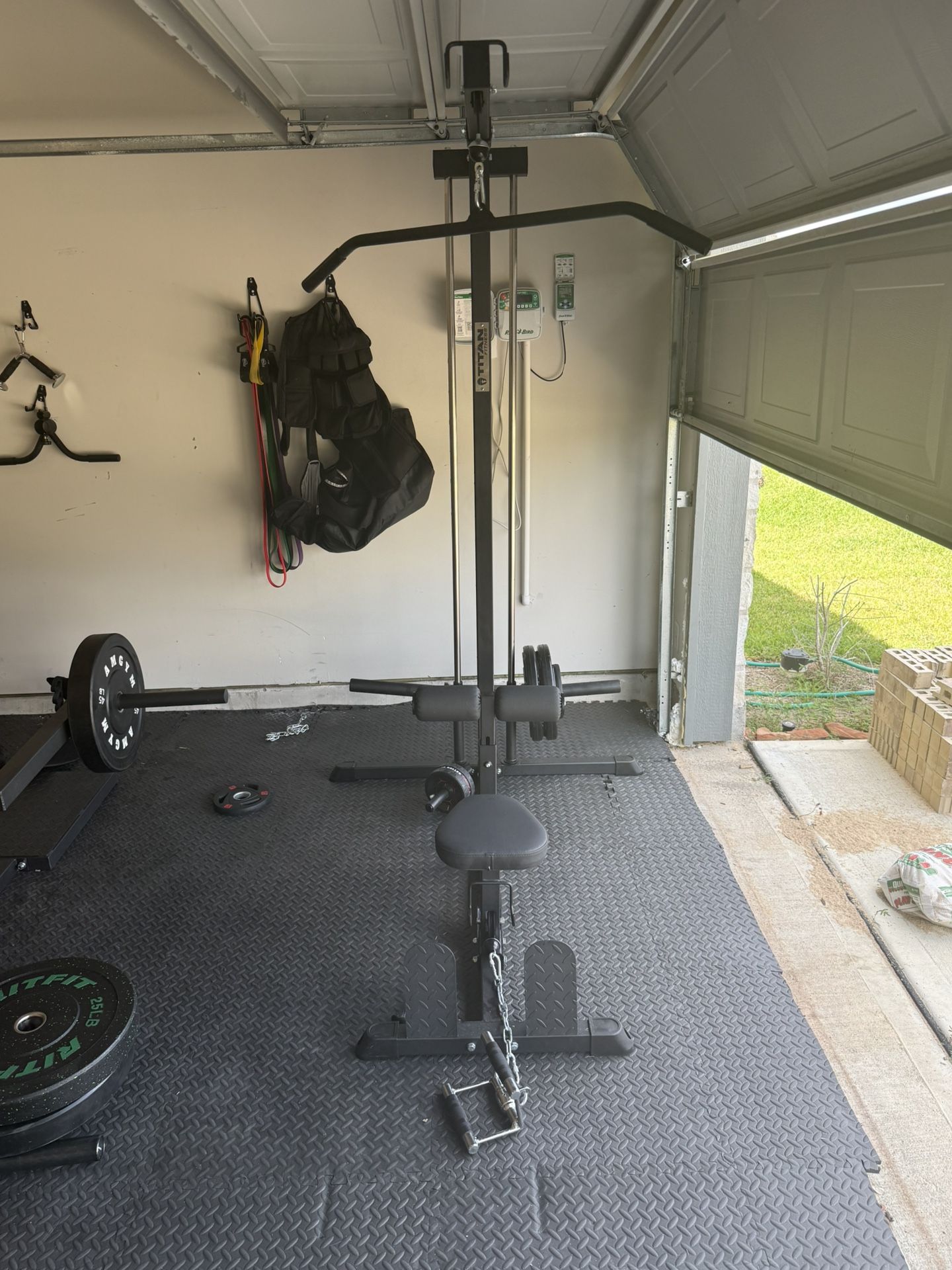 Titan Fitness Lat Pull Down Machine And Low Row