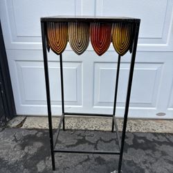 Metal Decorative Corner Table Plant Stand 12” square by 30” high