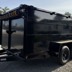 New 8x4x12  Smooth Walls Hydraulic Dump Trailer 🔥