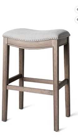 Maven Saddle Bar Stool with Nailhead Trim