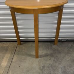 Beautiful Sonoma console  entranceway table half moon side end table light solid wood  maple color