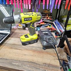 Ryobi p277 cordless drill with battery and charger
