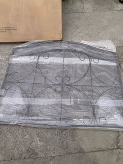 41.5'' W Iron Fireplace Screen Black